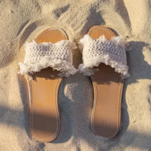 Chinelo slide masculino de couro