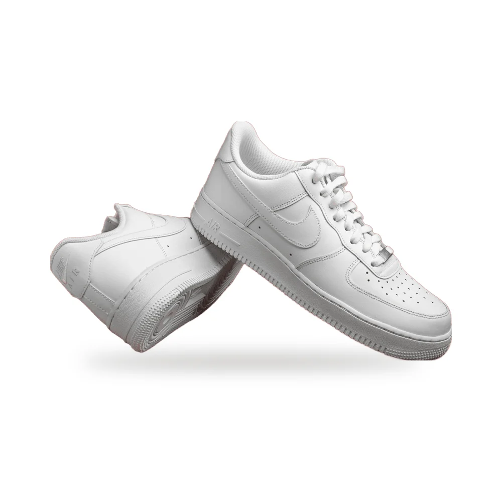 Tênis casual de couro branco